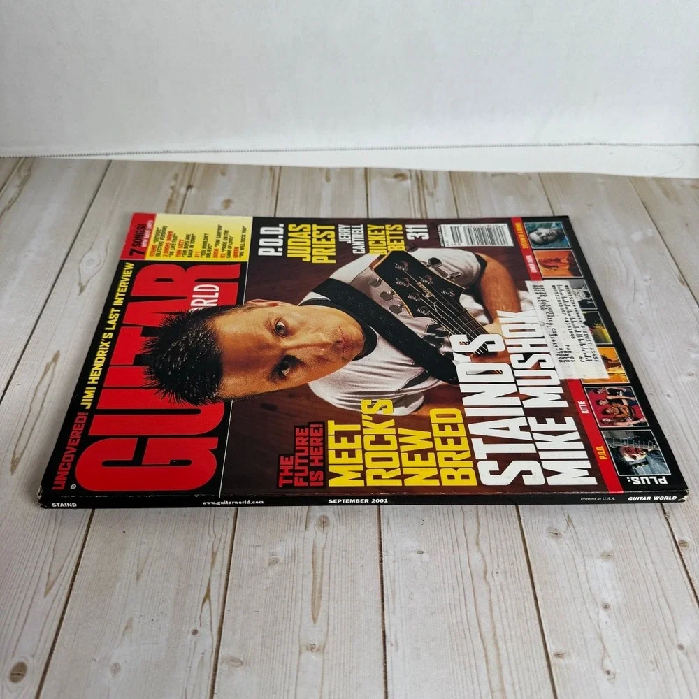 Guitar World Sept 2001 Jimi Hendrix Staind Mike Mushok WITH Poster
